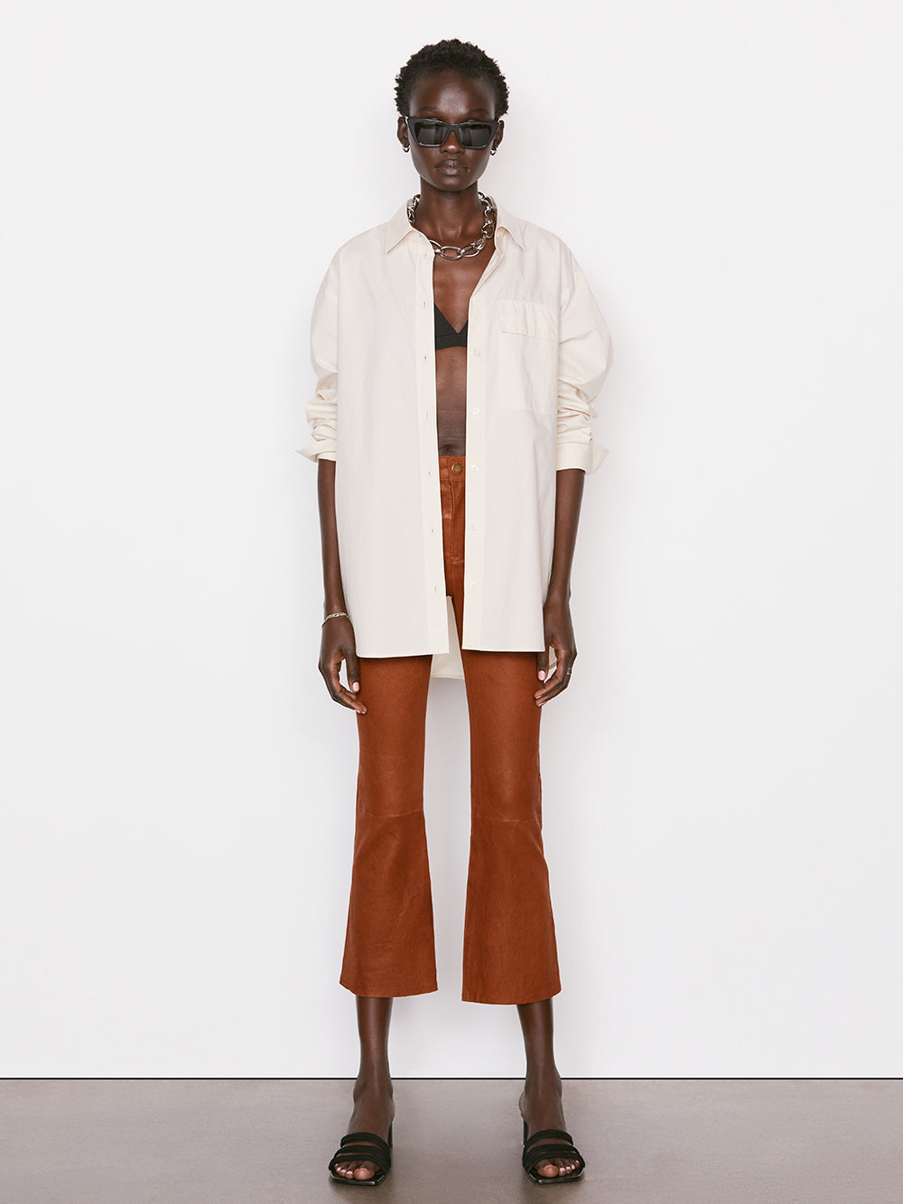 Secondary image for Leather Le Crop Mini Boot -- Tobacco