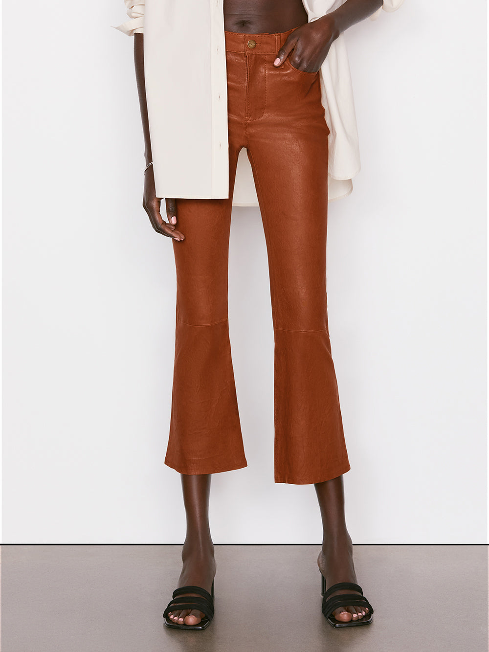 Primary image for Leather Le Crop Mini Boot -- Tobacco