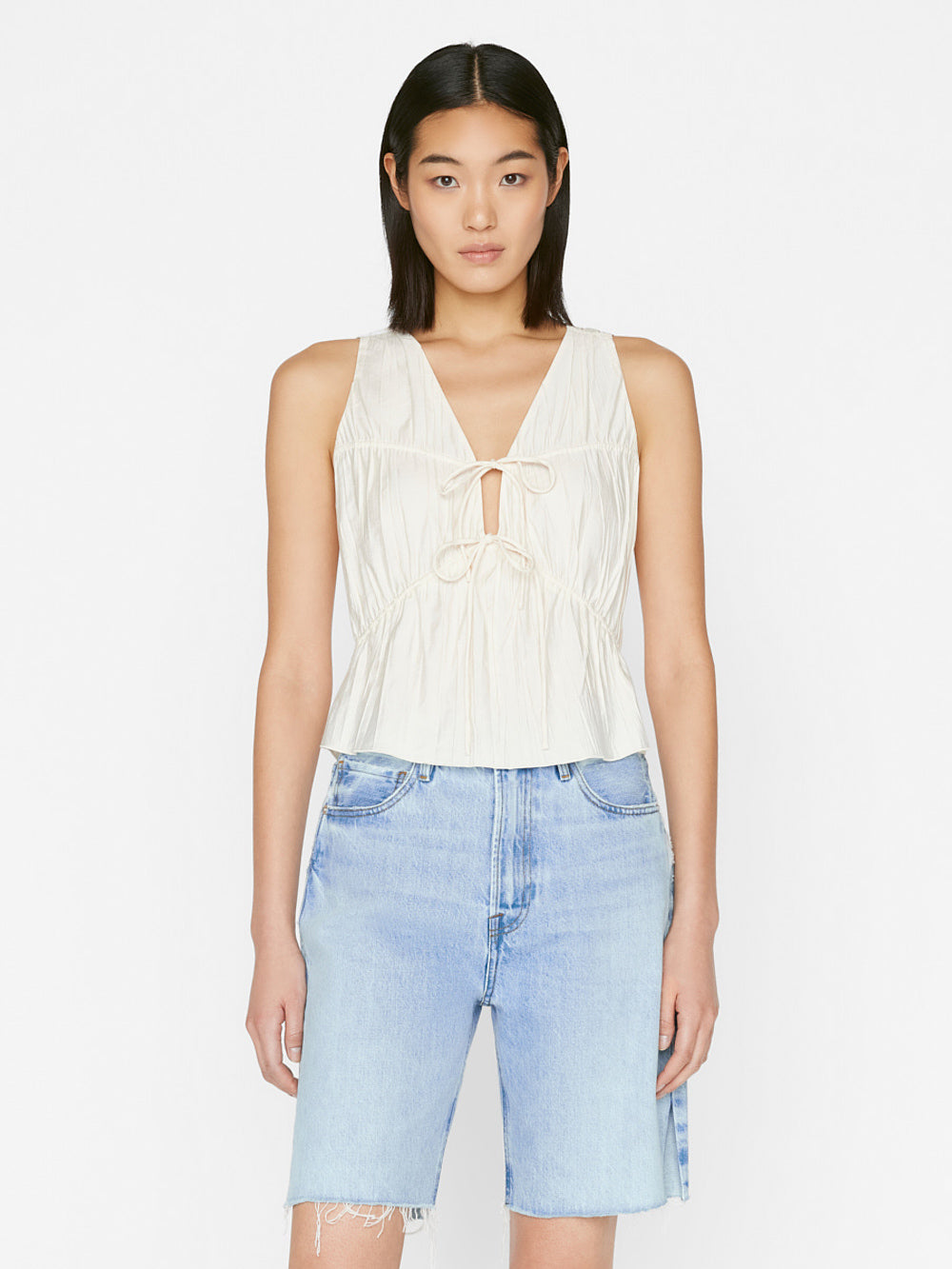 Primary image for Cinched Crinkle Tank -- Off White