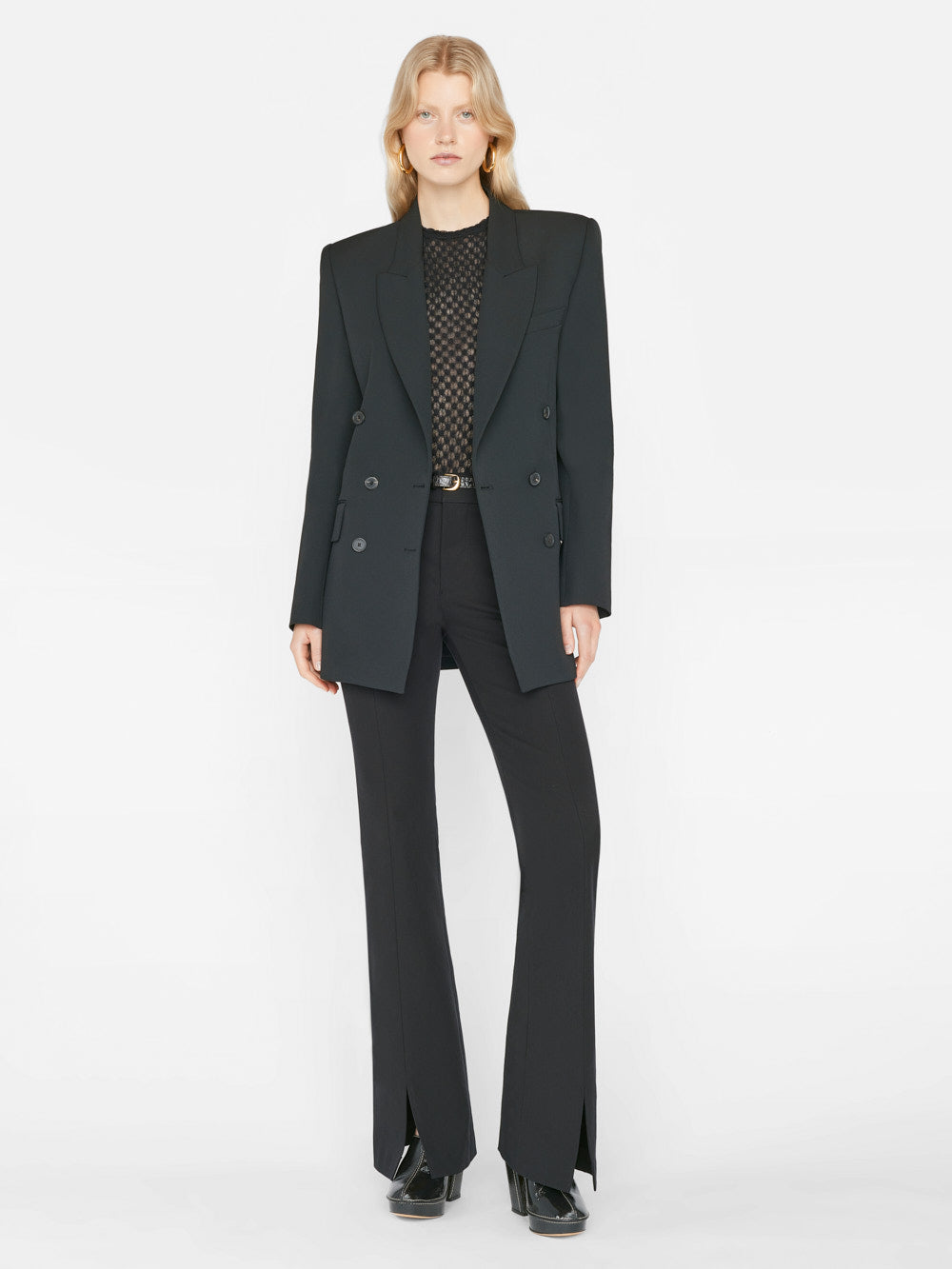 Secondary image for Mesh Lace Baby Tee -- Noir