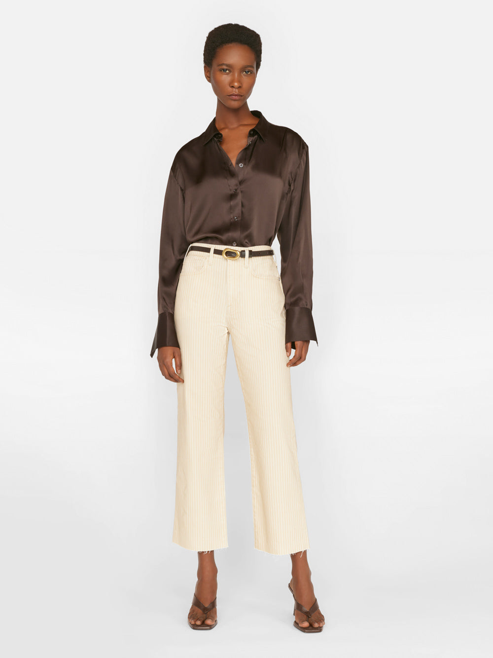 Secondary image for Le Jane Crop -- Sand Multi