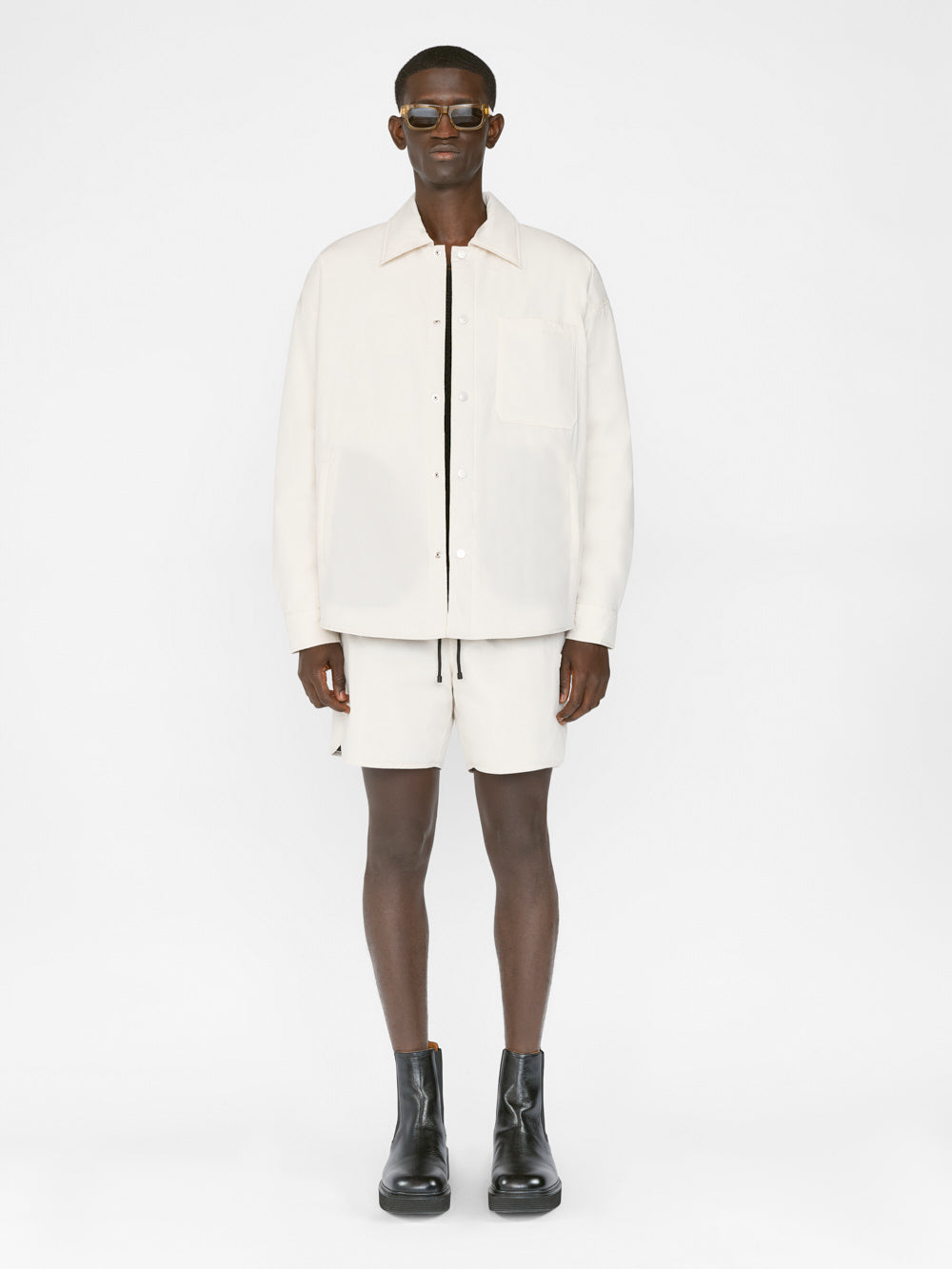 Secondary image for Padded Tech Short -- White Beige