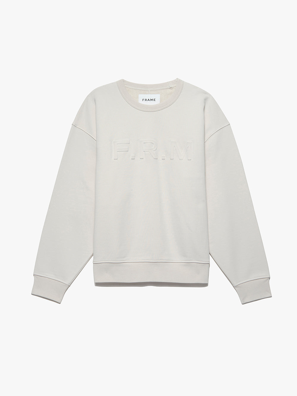 Primary image for FRAME Embossed Crewneck -- White Beige