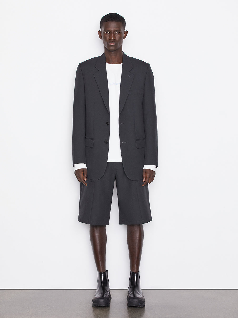 Secondary image for Italian Wool Blazer -- Shadow Grey