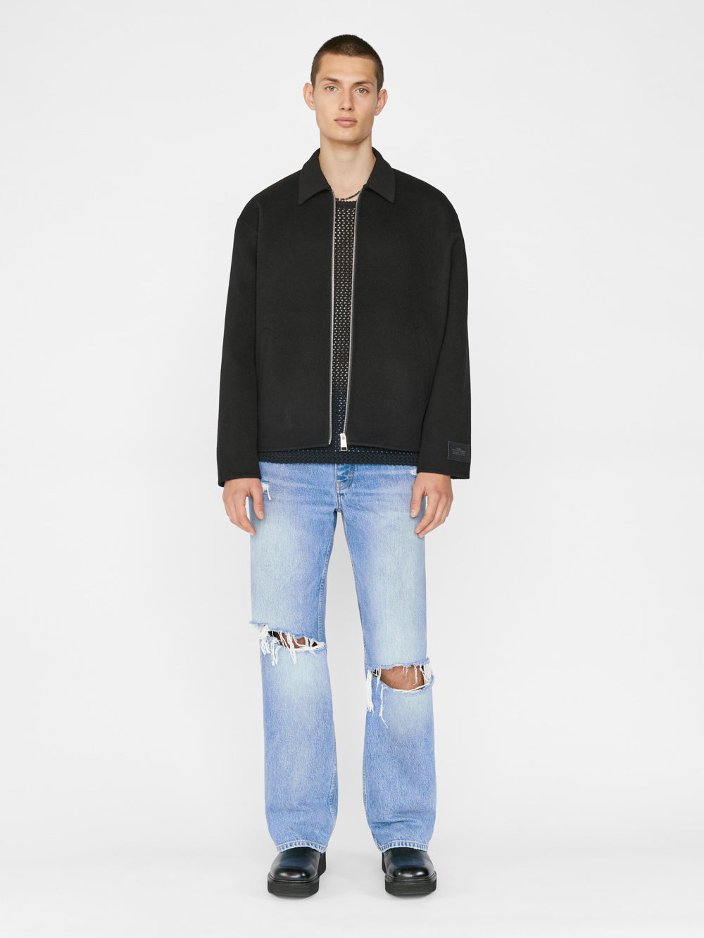 Secondary image for Double Face Blouson Jacket -- Noir