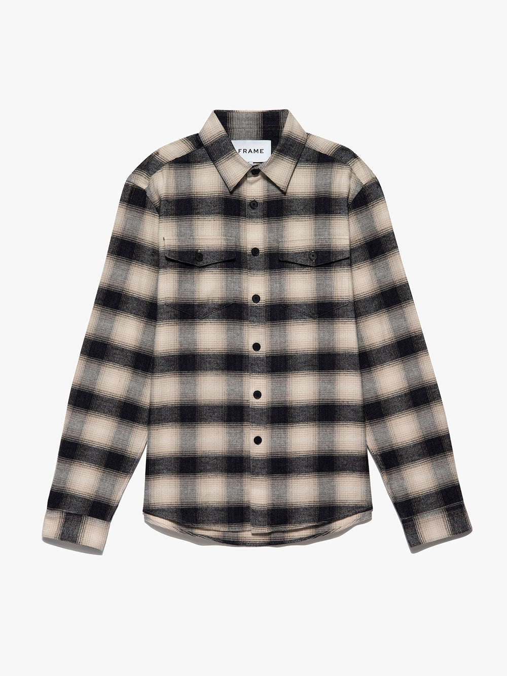 Primary image for Plaid Flannel Shirt -- Noir / Light Beige