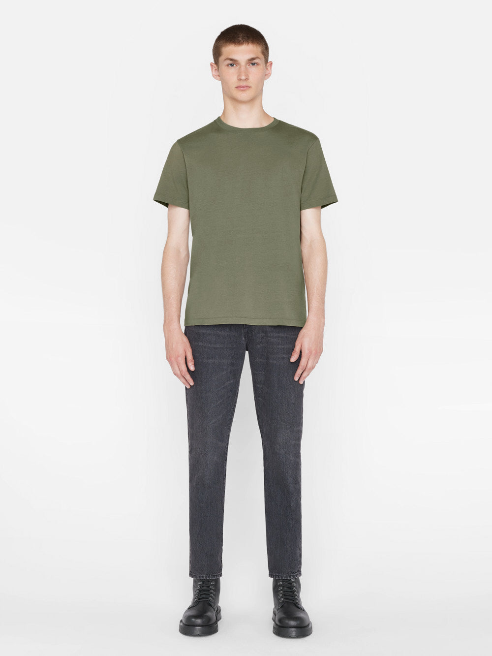 Secondary image for FRAME Logo Tee -- Khaki Green