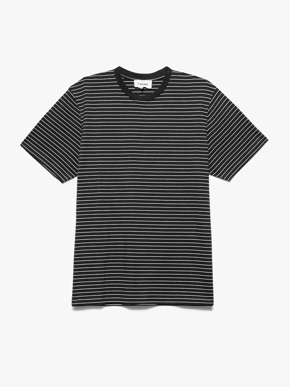 Primary image for FRAME Logo Skinny Stripe Tee -- Noir/ Off White