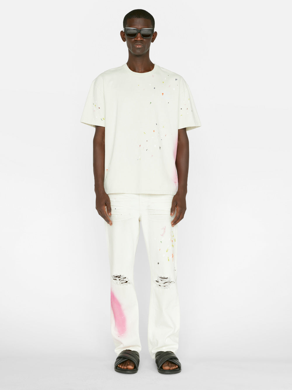 Secondary image for Color Spray Active Tee -- Ecru