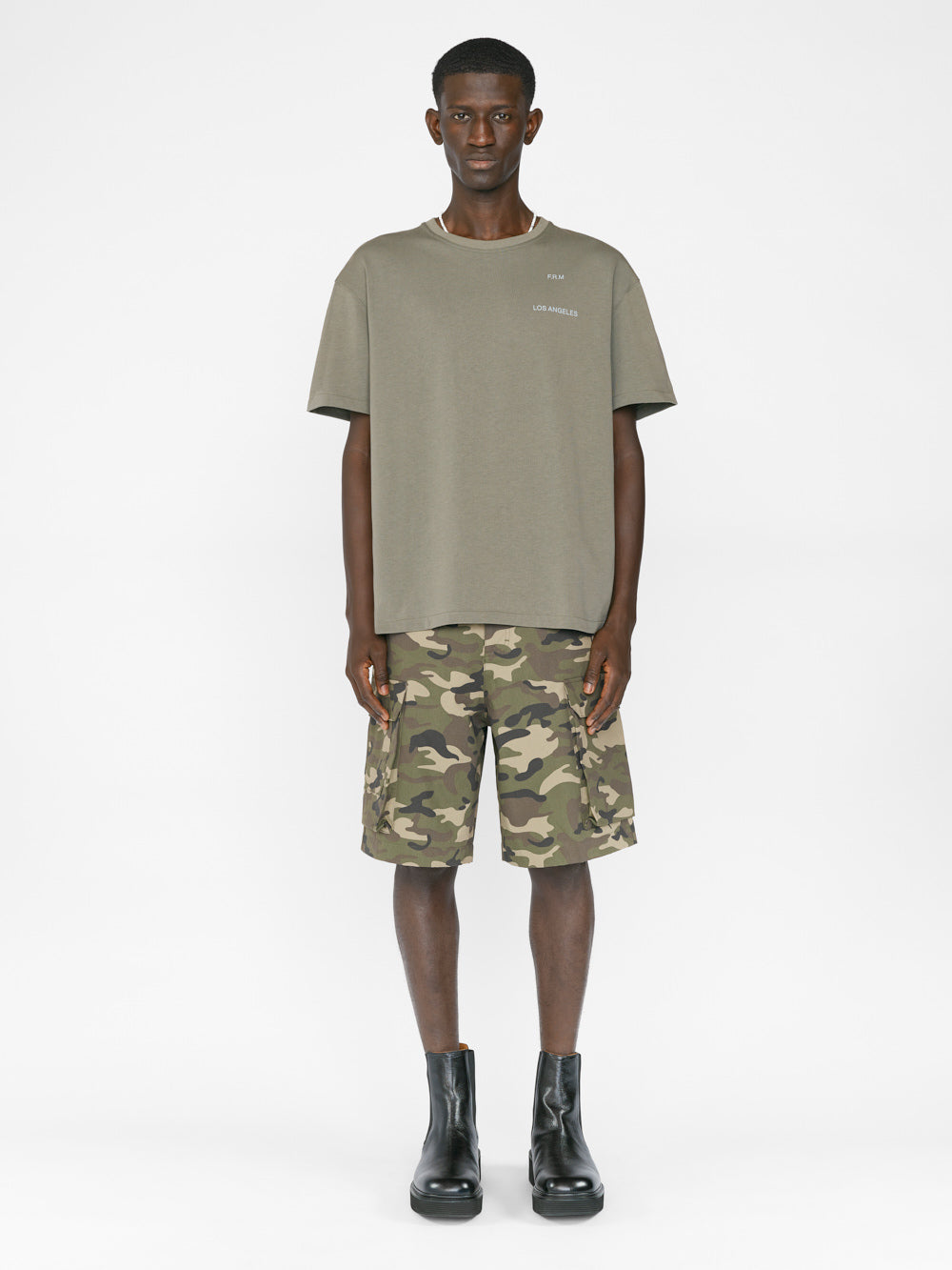 Secondary image for FRAME Logo Print Tee -- Old Green