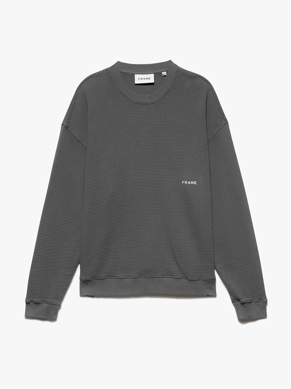 Primary image for Waffle Textured Sweatshirt -- Charcoal Grey