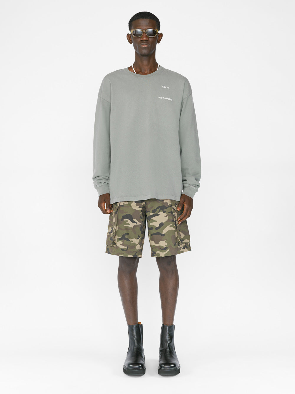 Secondary image for Cargo Shorts -- Camo/Noir