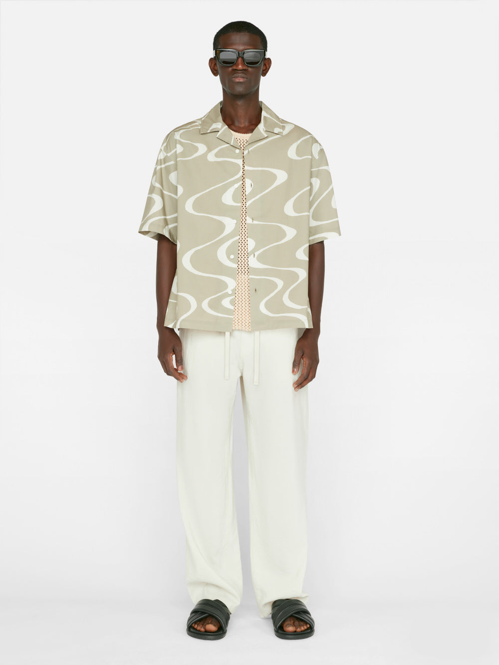 Secondary image for Silk Blend Holiday Pant -- Ecru