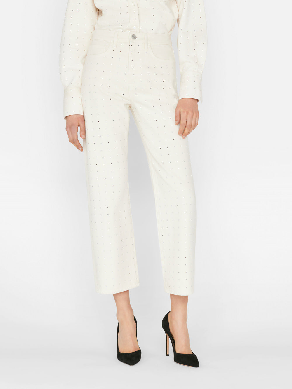 Primary image for Rhinestone Le Jane Crop -- Bone