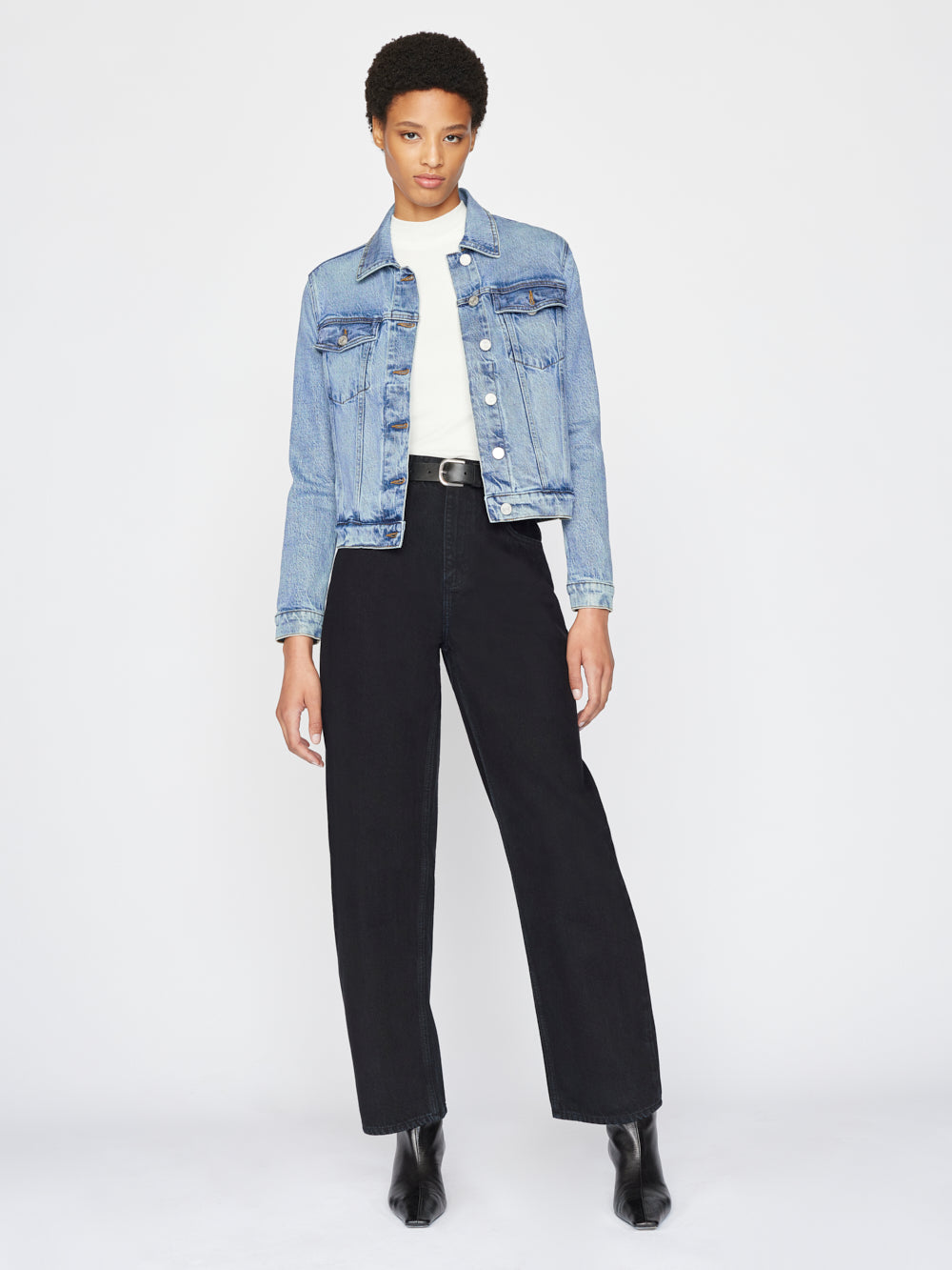 Secondary image for Refined Rib Mock Neck -- Off White