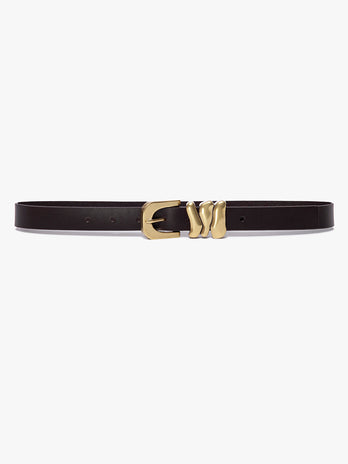 Frame Organic Shape Tri Keeper Leather Belt FRAME-ORGANIC-SHAPE-TRI-KEEPER  main image 2