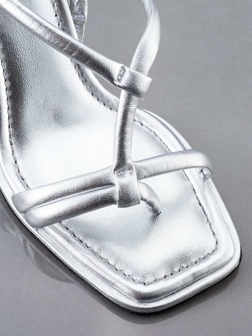 Secondary image for Le Addison Sandal -- Silver Metallic