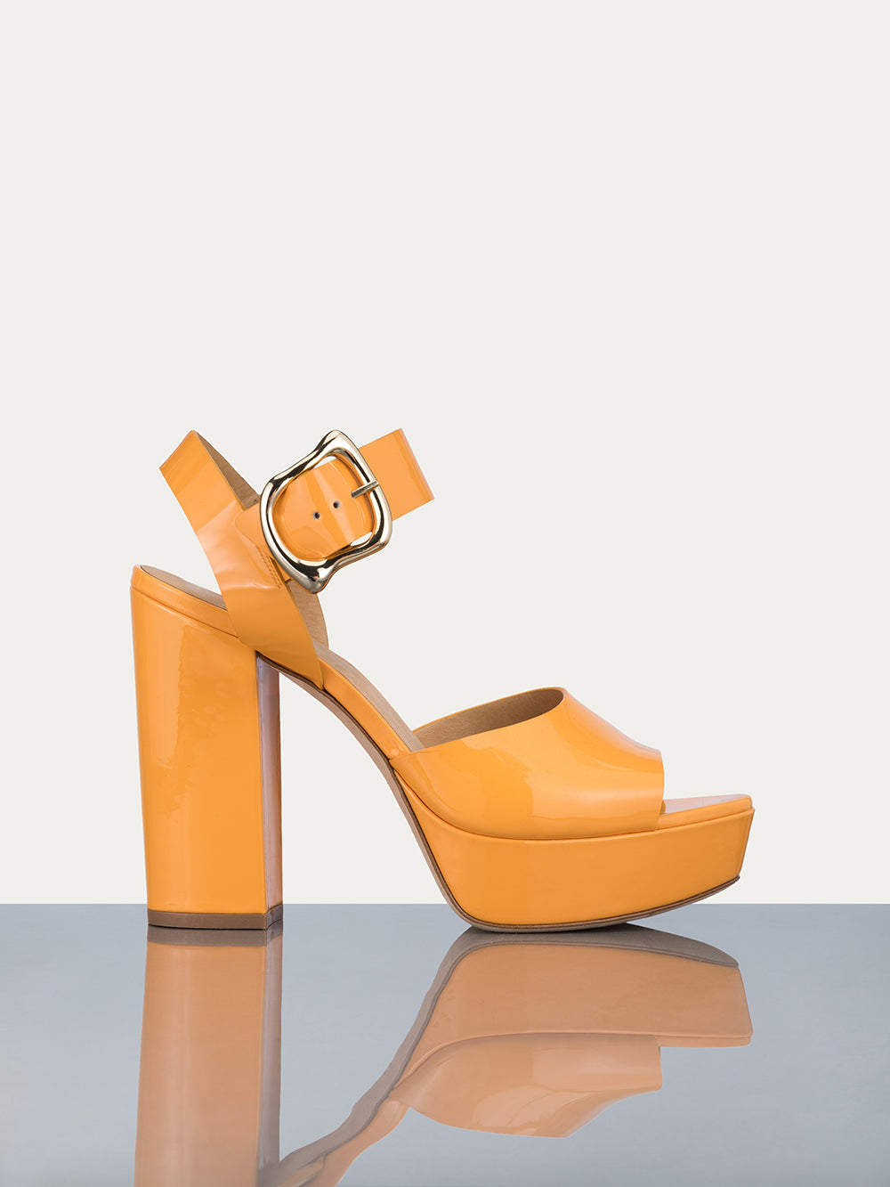 Primary image for Le Carr Platform Sandal -- Nectarine Patent