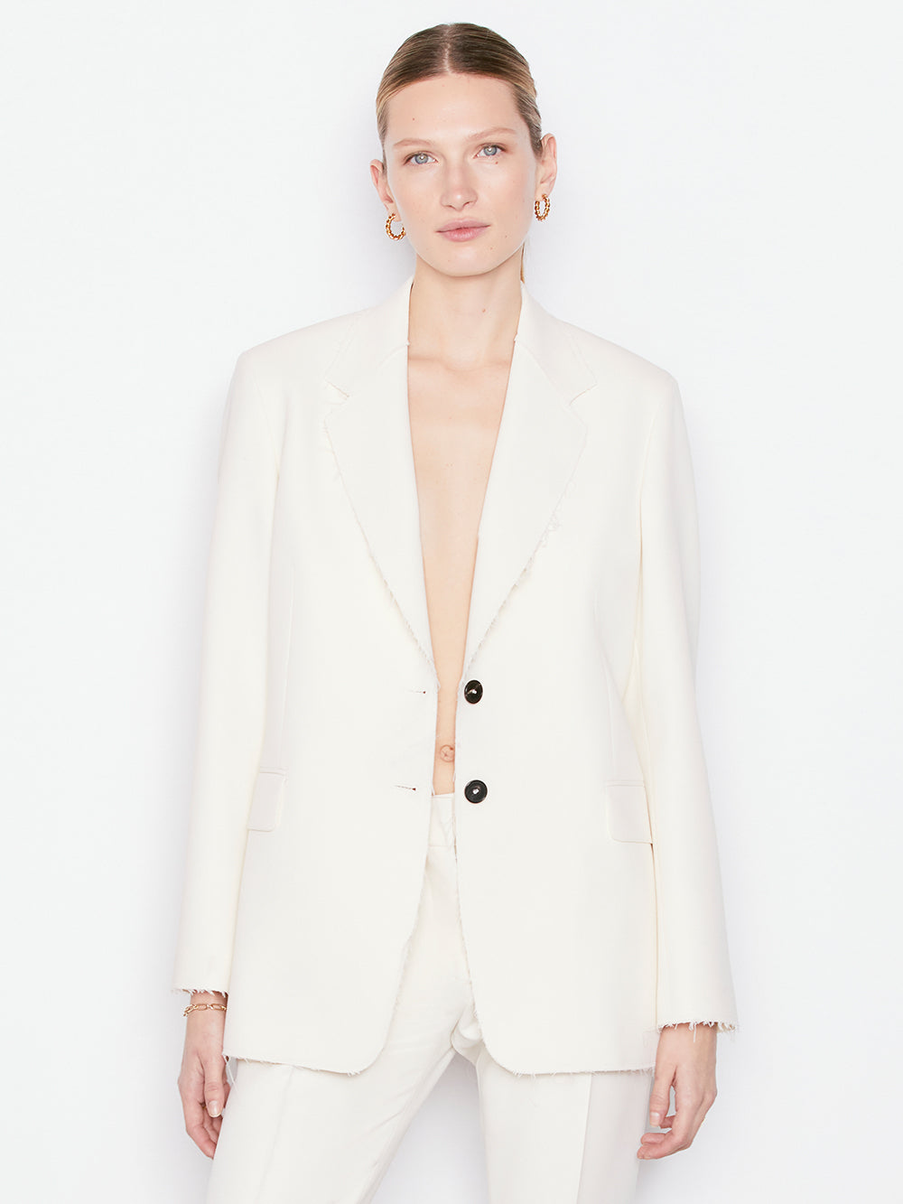 Primary image for Oversized Raw Edge Blazer -- Off White