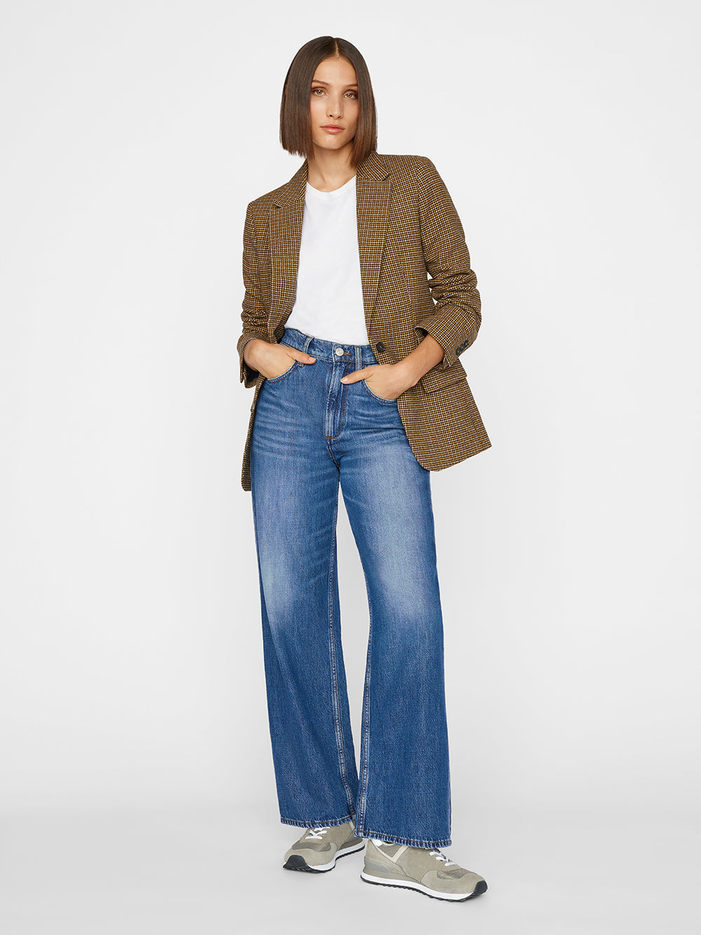 Secondary image for Le High 'N' Tight Wide Leg -- Foxgrove