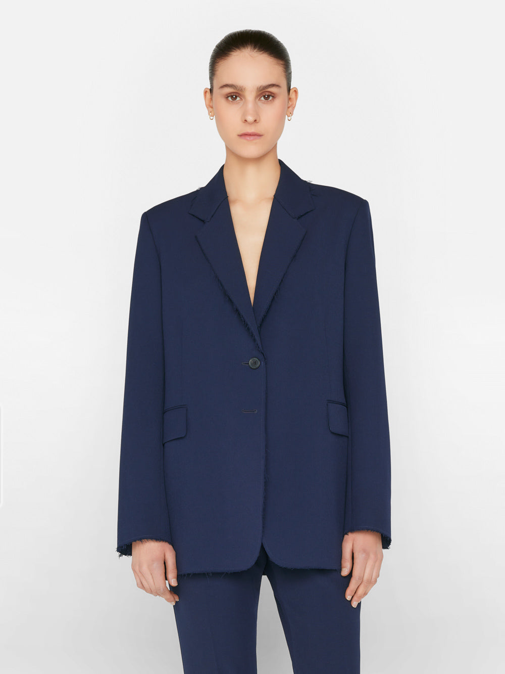 Primary image for Oversized Raw Edge Blazer -- Navy