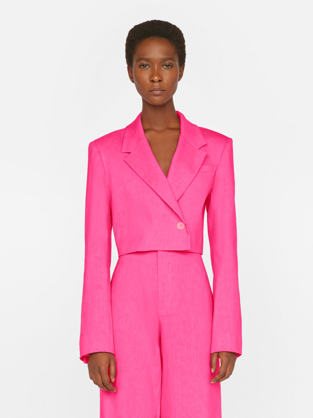 Primary image for Cropped Strong Shoulder Blazer -- Flamingo