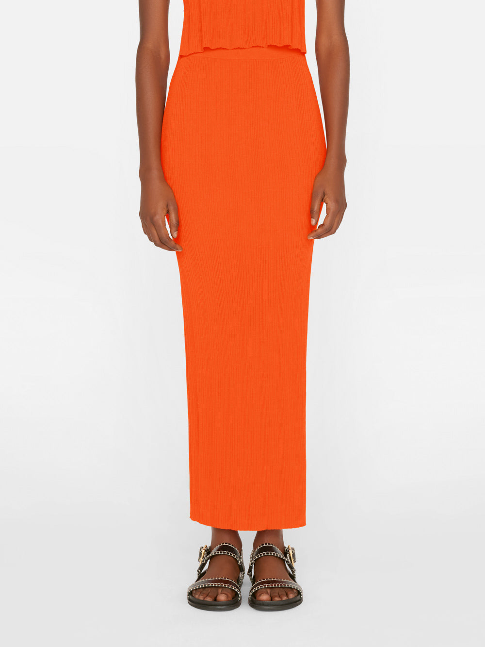 Primary image for Mixed Rib Cutout Skirt -- Bright Tangerine