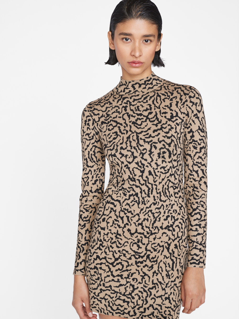 Primary image for Jacquard Sweater Dress -- Light Camel Multi