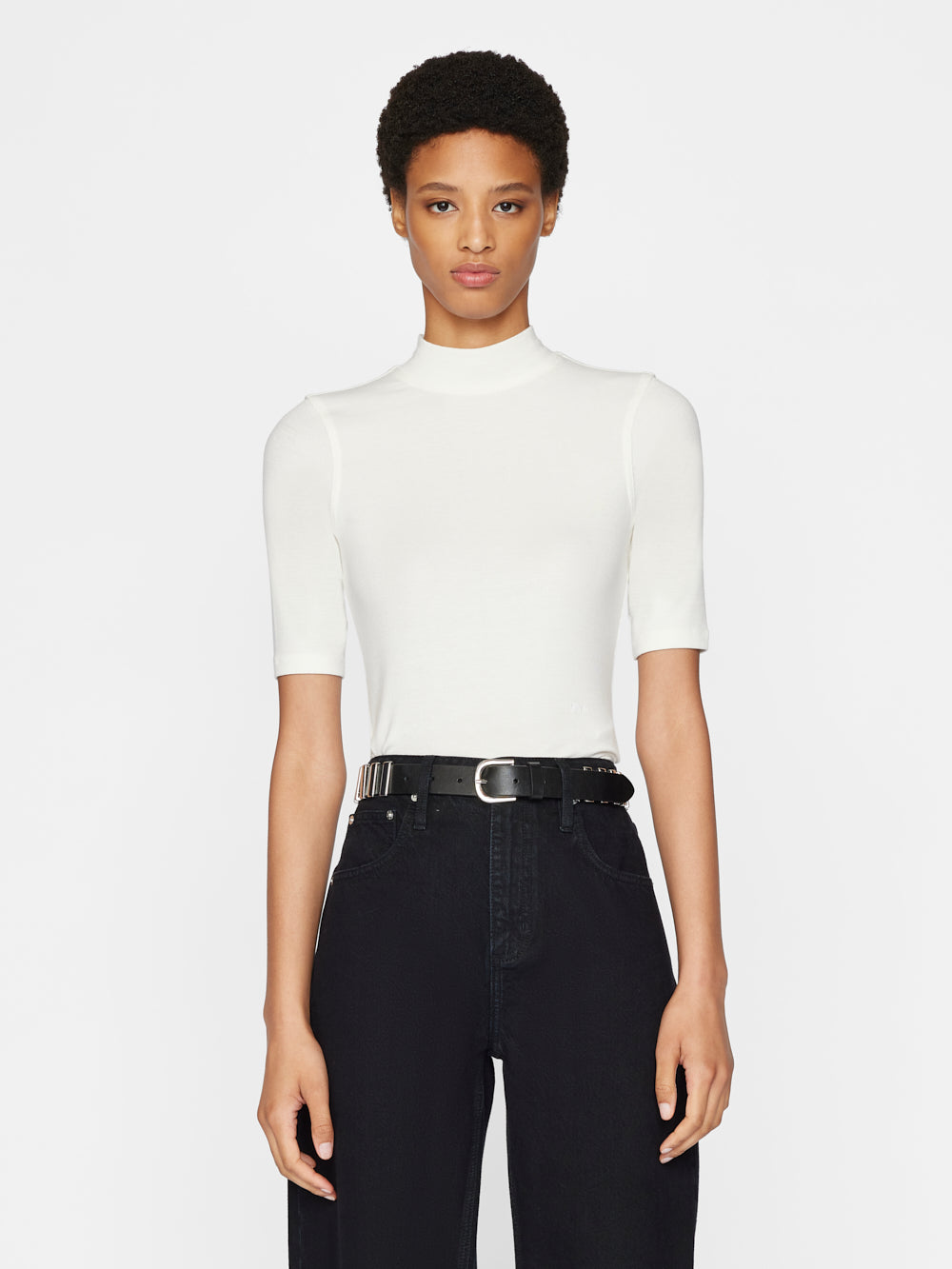 Primary image for Refined Rib Mock Neck -- Off White