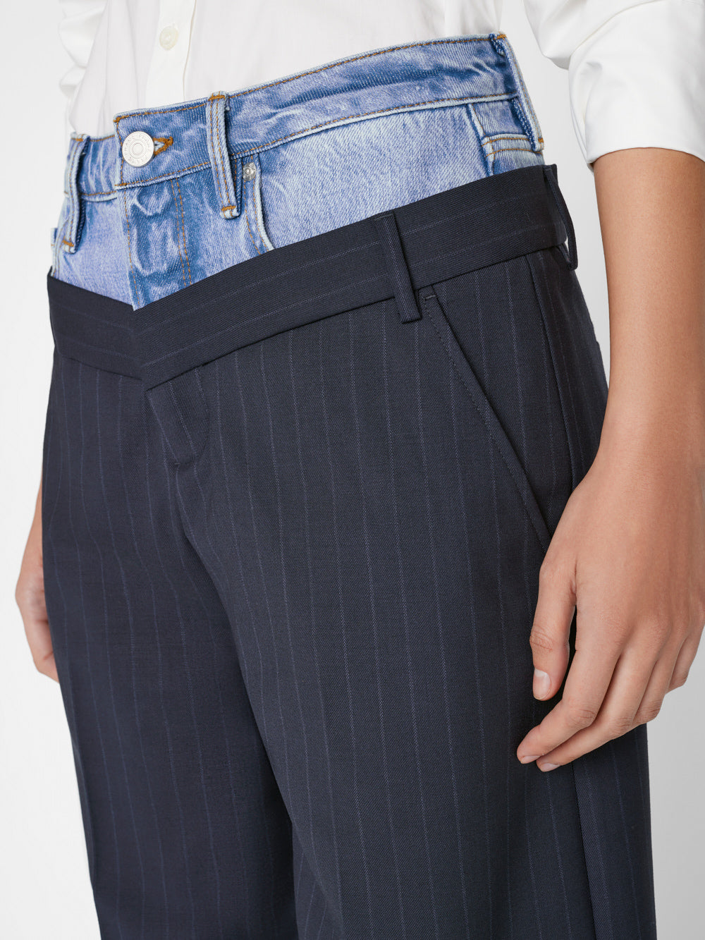 Secondary image for Le Mix Trouser -- Navy Multi