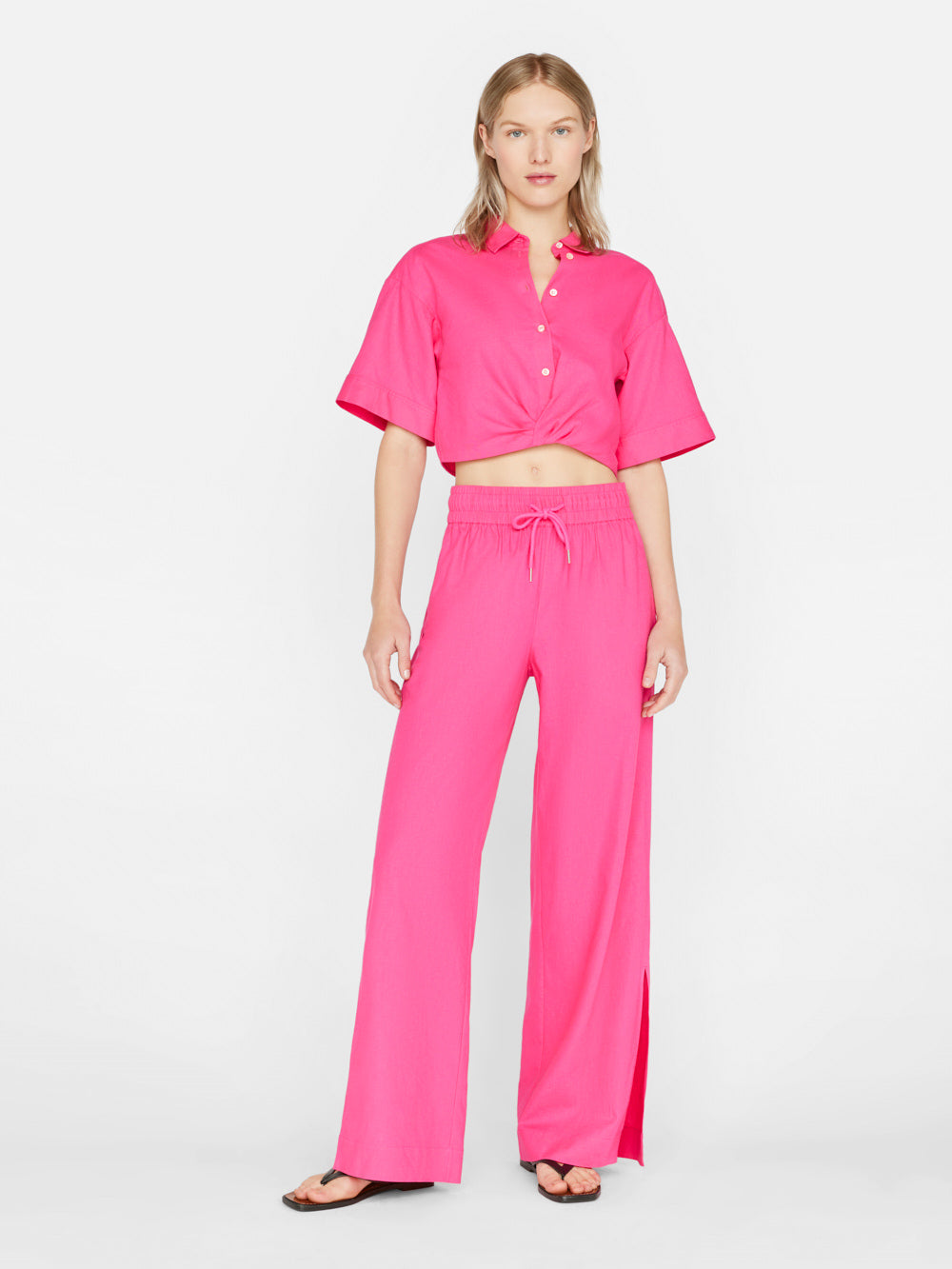 Secondary image for Drawstring Lounge Pant -- Flamingo