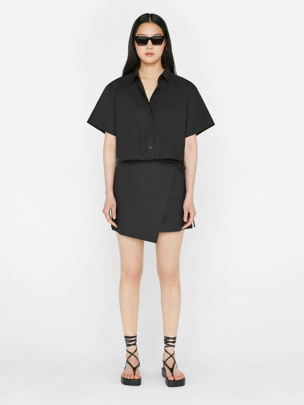 Secondary image for Wrap Mini Skirt -- Noir