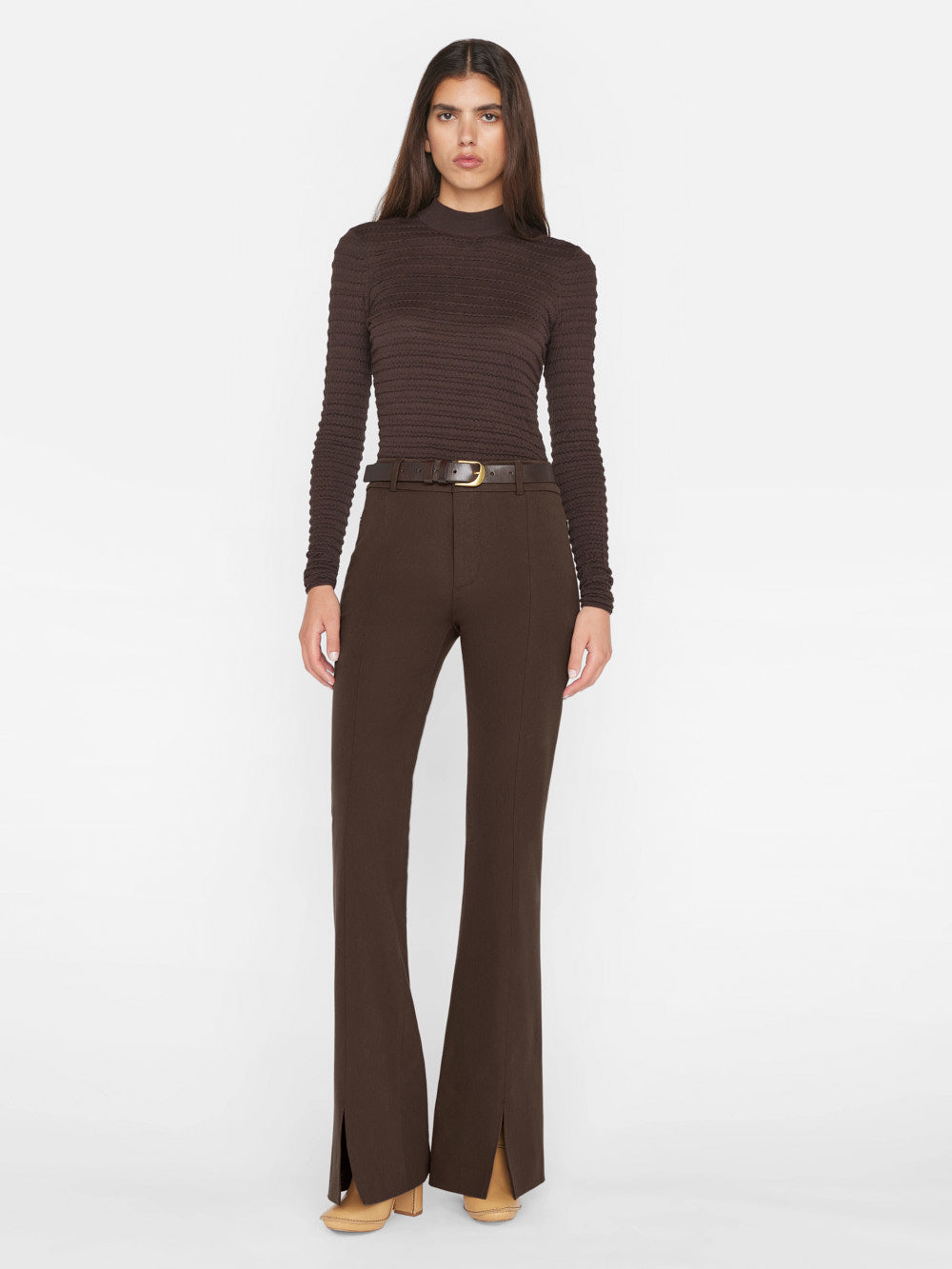 Primary image for Le High Flare Split Trouser -- Espresso