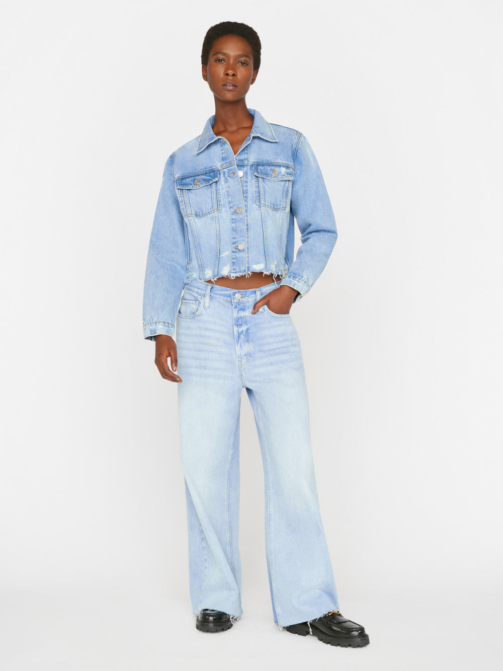 Secondary image for Le Vintage Jacket Raw Hem -- Rossum Rips